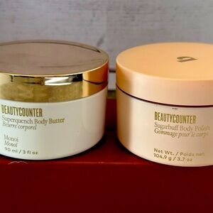 Beautycounter Dry Body Duo Superquench Body Butter 3.0oz SugarBuff Body 3.7oz